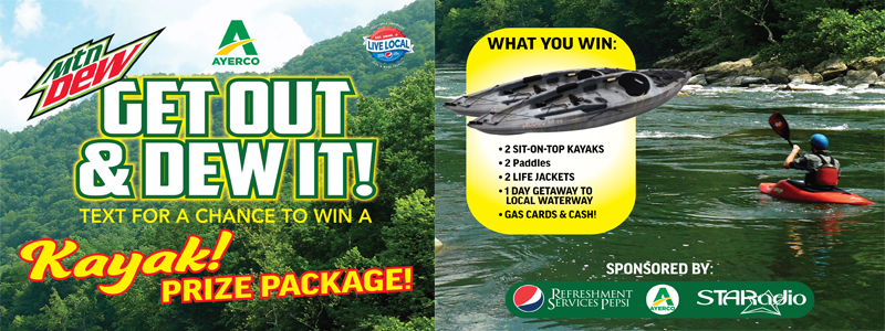 Get Out & Dew It Kayak Giveaway